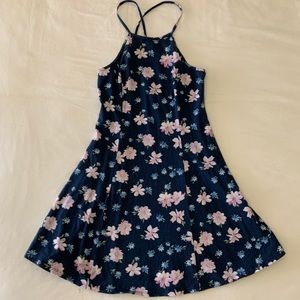 Floral High Neck Dress